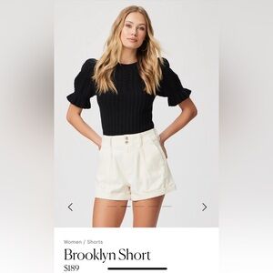 PAIGE Brooklyn shorts (cream)